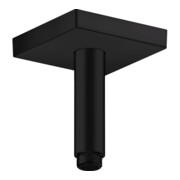 hansgrohe Deckenanschluss 100mm, mattschwarz, eckig