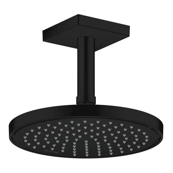 hansgrohe Deckenanschluss 100mm, mattschwarz, eckig