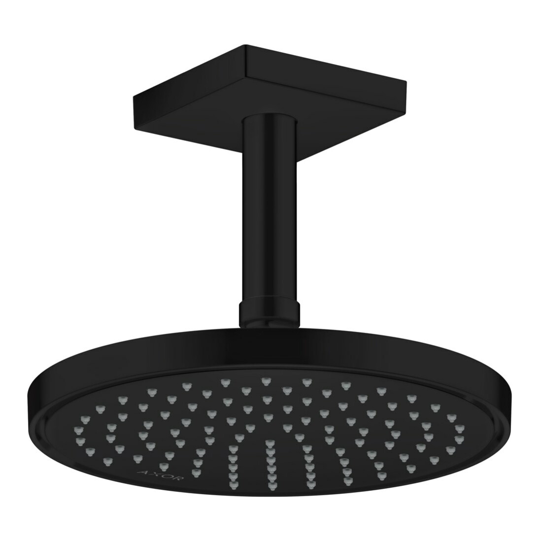 hansgrohe Deckenanschluss 100mm, mattschwarz, eckig