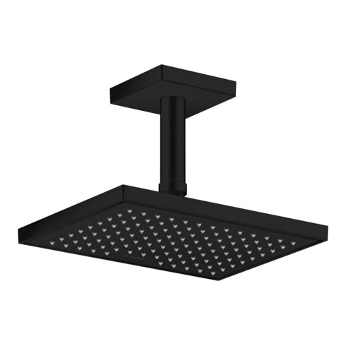 hansgrohe Deckenanschluss 100mm, mattschwarz, eckig