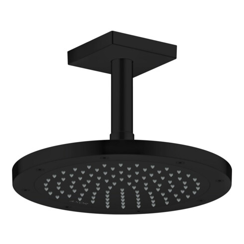 hansgrohe Deckenanschluss 100mm, mattschwarz, eckig