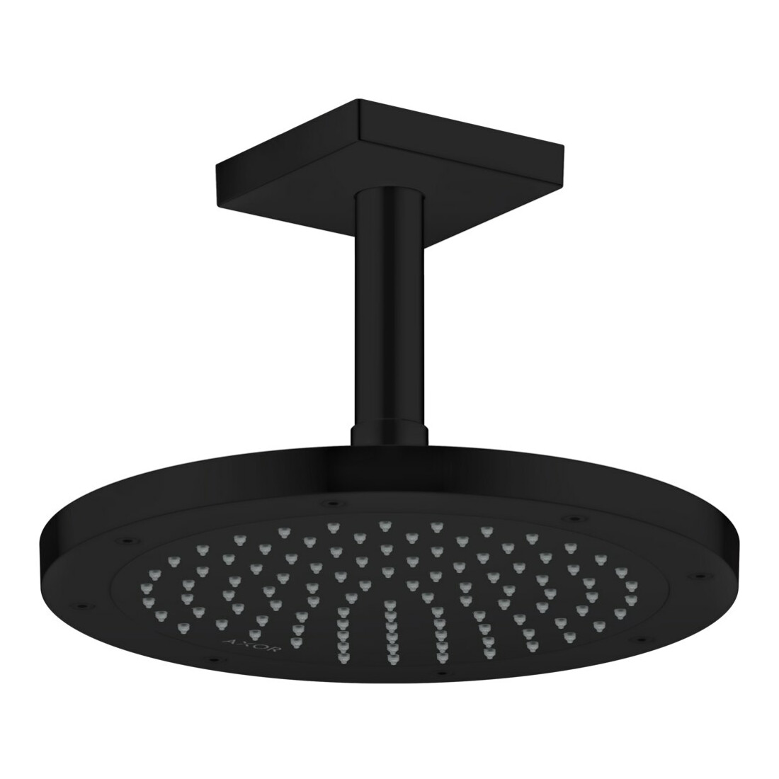 hansgrohe Deckenanschluss 100mm, mattschwarz, eckig