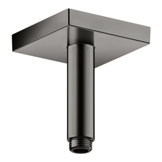 hansgrohe Deckenanschluss 100mm, polished black chrome, eckig