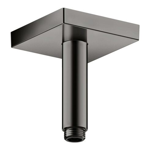 hansgrohe Deckenanschluss 100mm, polished black chrome, eckig
