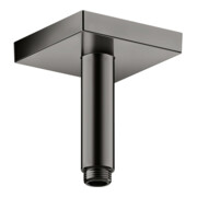 hansgrohe Deckenanschluss 100mm, polished black chrome, eckig