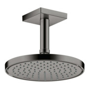 hansgrohe Deckenanschluss 100mm, polished black chrome, eckig-2