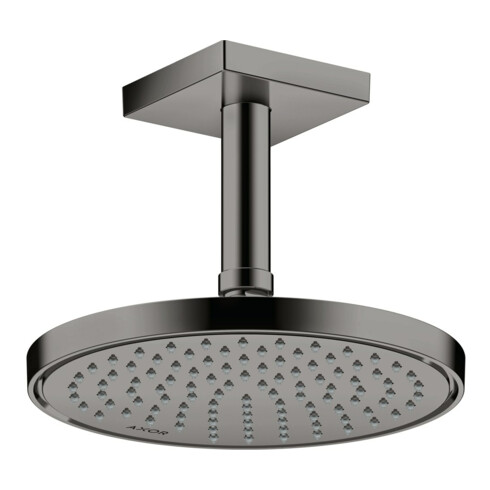 hansgrohe Deckenanschluss 100mm, polished black chrome, eckig