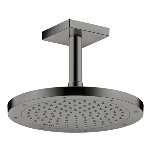 hansgrohe Deckenanschluss 100mm, polished black chrome, eckig