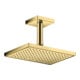 hansgrohe Deckenanschluss 100mm, polished gold optic, eckig-2