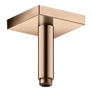 hansgrohe Deckenanschluss 100mm, polished red gold, eckig
