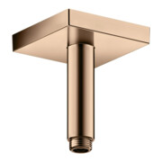 hansgrohe Deckenanschluss 100mm, polished red gold, eckig