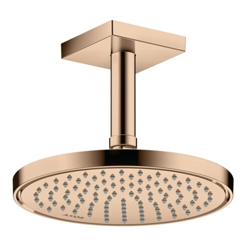 hansgrohe Deckenanschluss 100mm, polished red gold, eckig