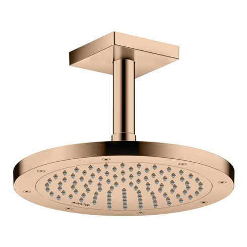 hansgrohe Deckenanschluss 100mm, polished red gold, eckig