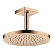 hansgrohe Deckenanschluss 100mm, polished red gold, eckig-5