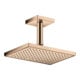 hansgrohe Deckenanschluss 100mm, polished red gold, eckig