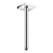hansgrohe Deckenanschluss 300mm, brushed black chrome, eckig