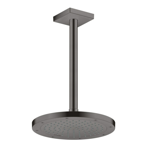 hansgrohe Deckenanschluss 300mm, brushed black chrome, eckig