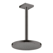 hansgrohe Deckenanschluss 300mm, brushed black chrome, eckig-2