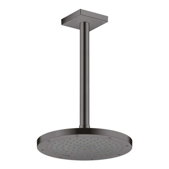hansgrohe Deckenanschluss 300mm, brushed black chrome, eckig