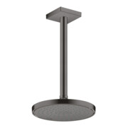 hansgrohe Deckenanschluss 300mm, brushed black chrome, eckig-2