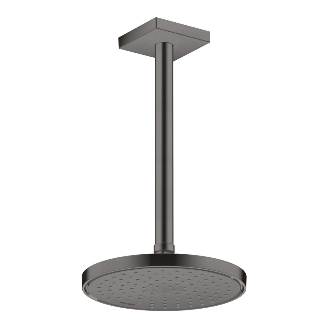 hansgrohe Deckenanschluss 300mm, brushed black chrome, eckig