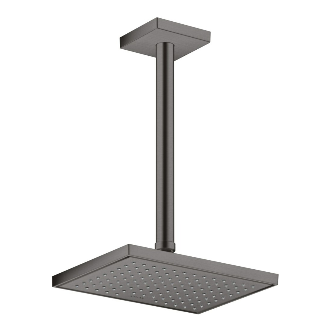 hansgrohe Deckenanschluss 300mm, brushed black chrome, eckig