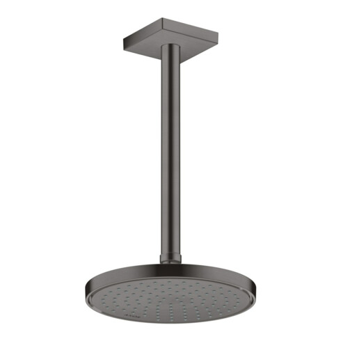 hansgrohe Deckenanschluss 300mm, brushed black chrome, eckig