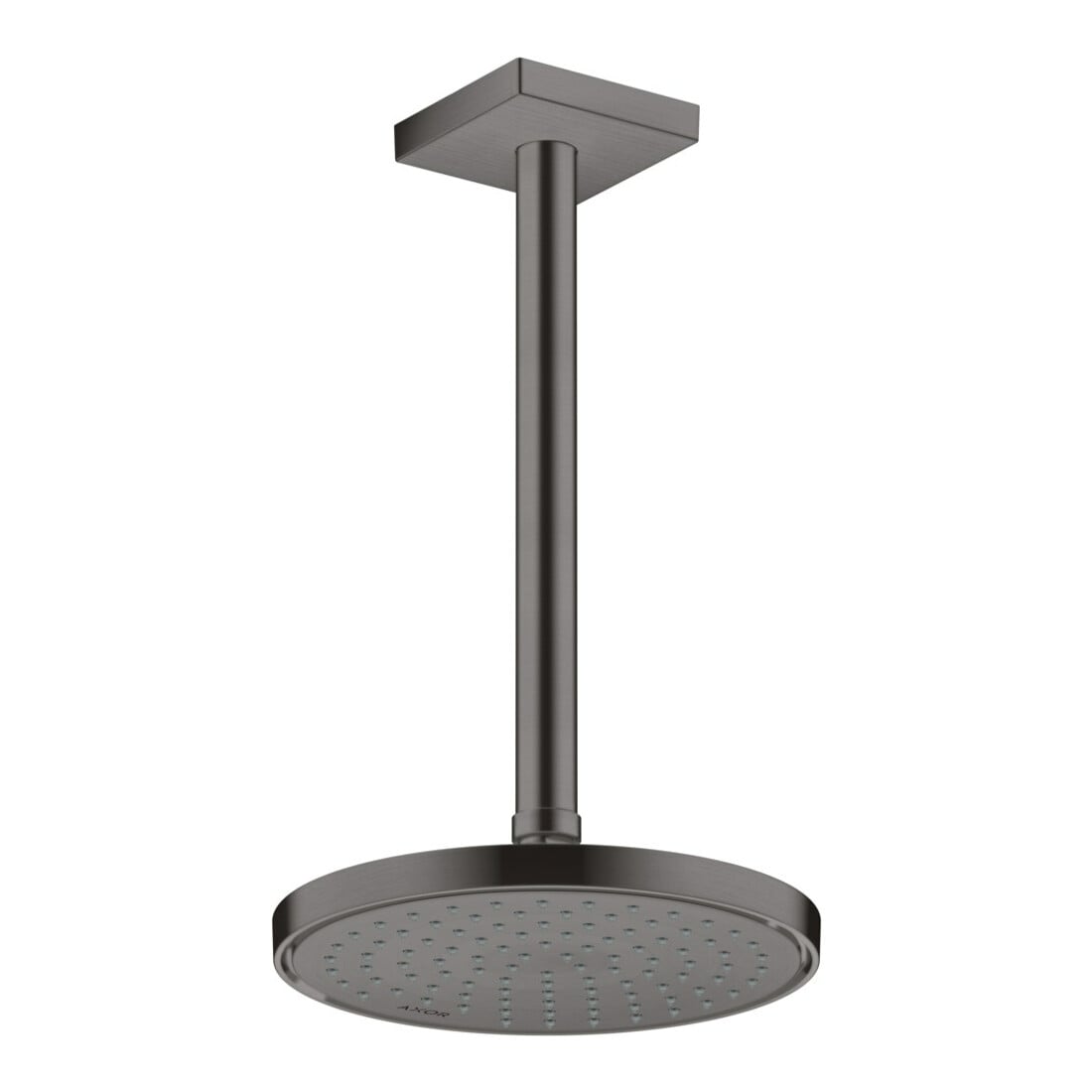 hansgrohe Deckenanschluss 300mm, brushed black chrome, eckig