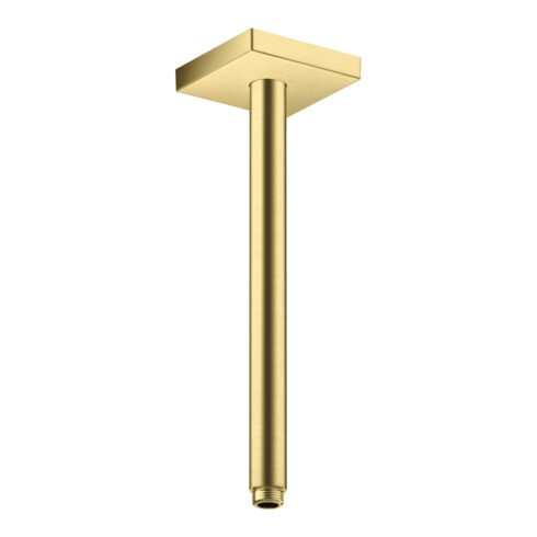 hansgrohe Deckenanschluss 300mm, brushed brass, eckig