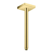 hansgrohe Deckenanschluss 300mm, brushed brass, eckig