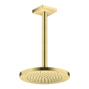 hansgrohe Deckenanschluss 300mm, brushed brass, eckig-2
