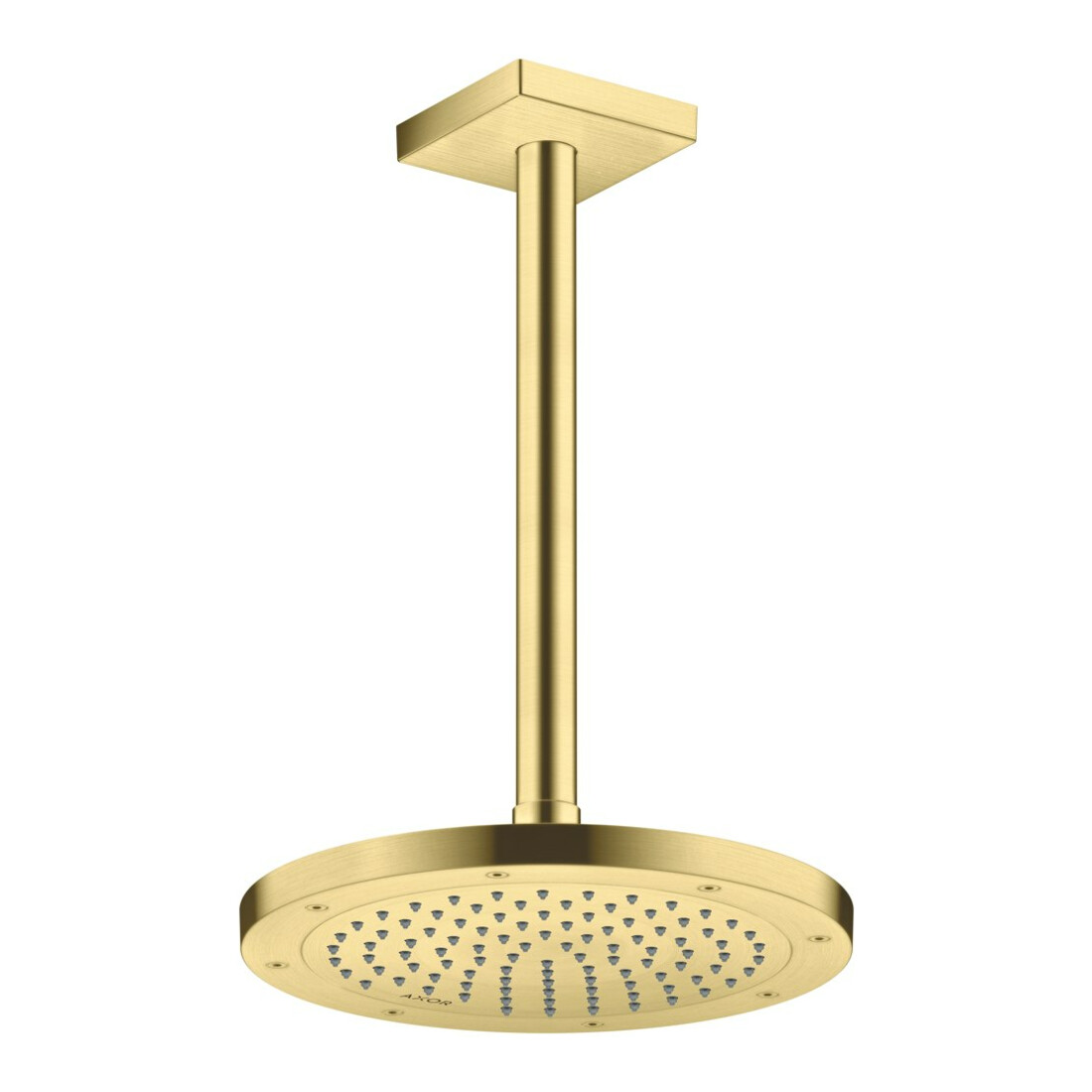 hansgrohe Deckenanschluss 300mm, brushed brass, eckig