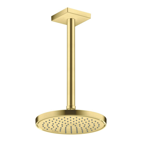 hansgrohe Deckenanschluss 300mm, brushed brass, eckig