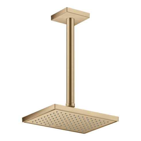 hansgrohe Deckenanschluss 300mm, brushed bronze, eckig