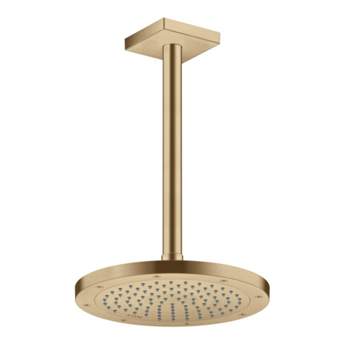 hansgrohe Deckenanschluss 300mm, brushed bronze, eckig