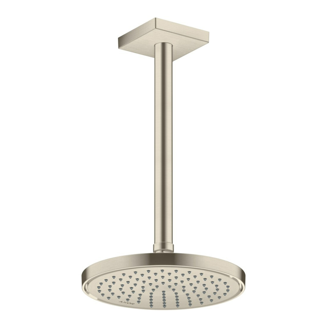 hansgrohe Deckenanschluss 300mm, brushed nickel, eckig