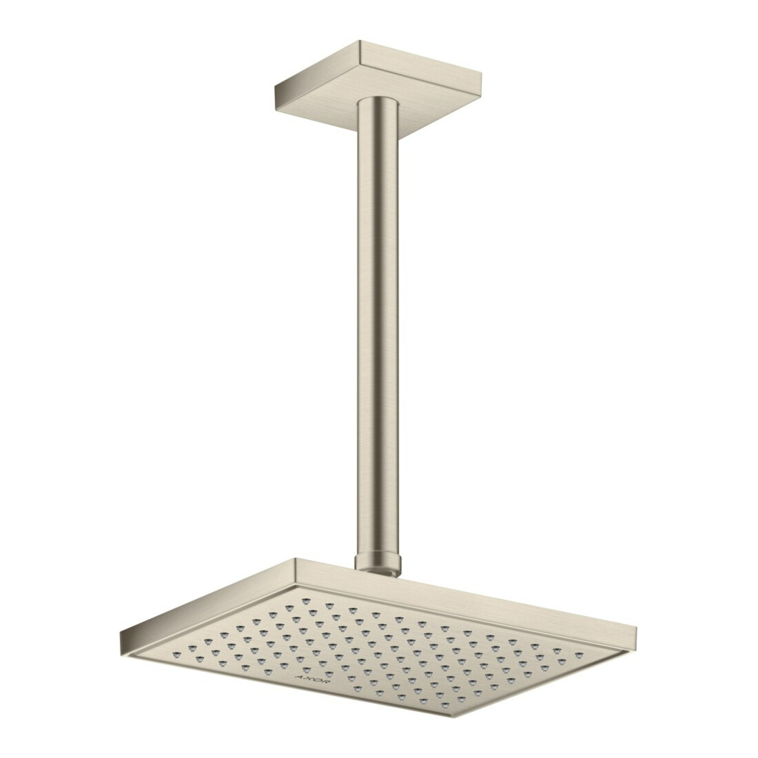 hansgrohe Deckenanschluss 300mm, brushed nickel, eckig