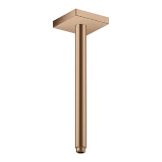 hansgrohe Deckenanschluss 300mm, brushed red gold, eckig