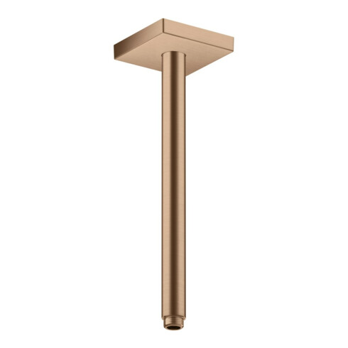 hansgrohe Deckenanschluss 300mm, brushed red gold, eckig