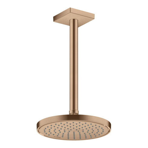 hansgrohe Deckenanschluss 300mm, brushed red gold, eckig