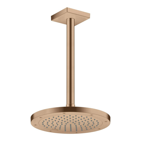 hansgrohe Deckenanschluss 300mm, brushed red gold, eckig