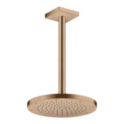 hansgrohe Deckenanschluss 300mm, brushed red gold, eckig-5