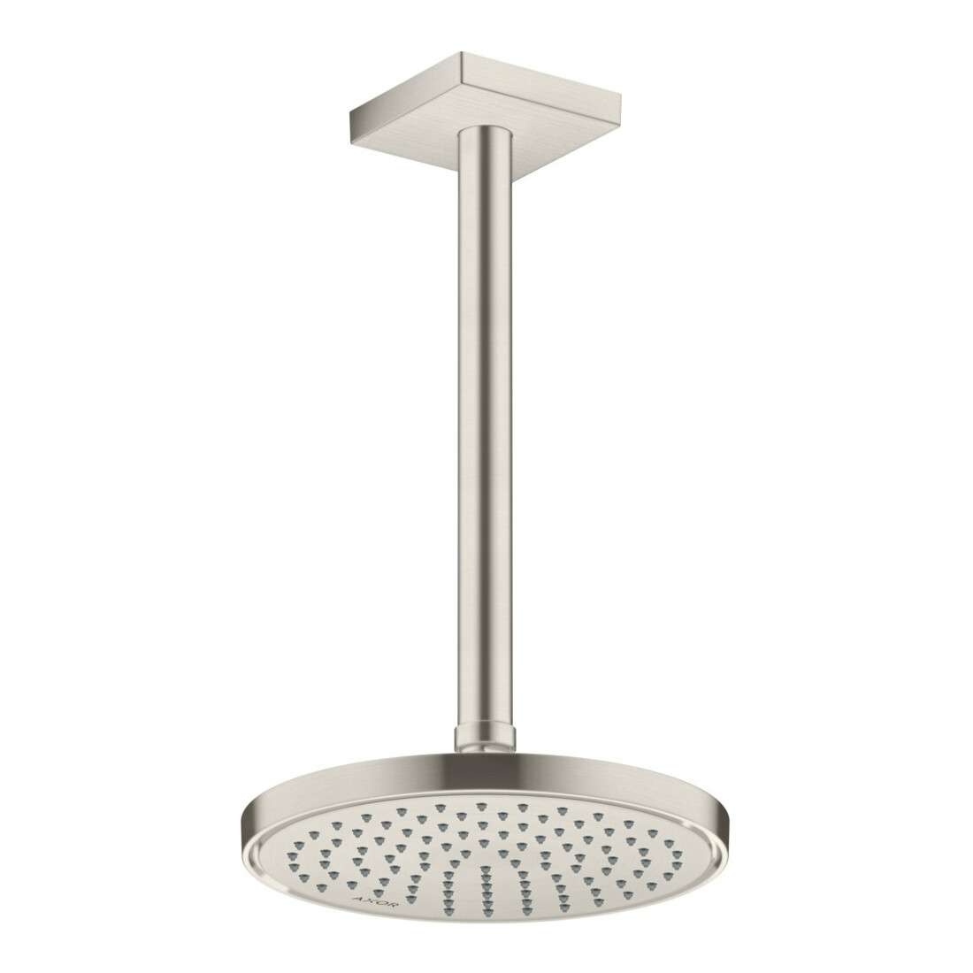 hansgrohe Deckenanschluss 300mm, Edelstahl-Optik, eckig