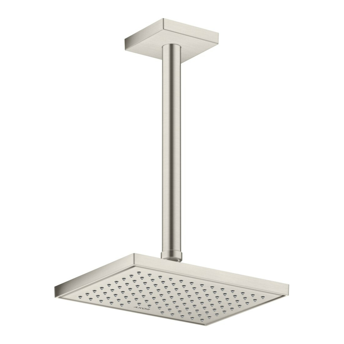 hansgrohe Deckenanschluss 300mm, Edelstahl-Optik, eckig