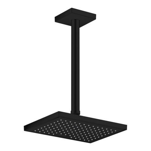 hansgrohe Deckenanschluss 300mm, mattschwarz, eckig