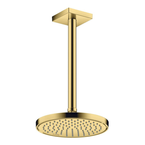 hansgrohe Deckenanschluss 300mm, polished gold optic, eckig
