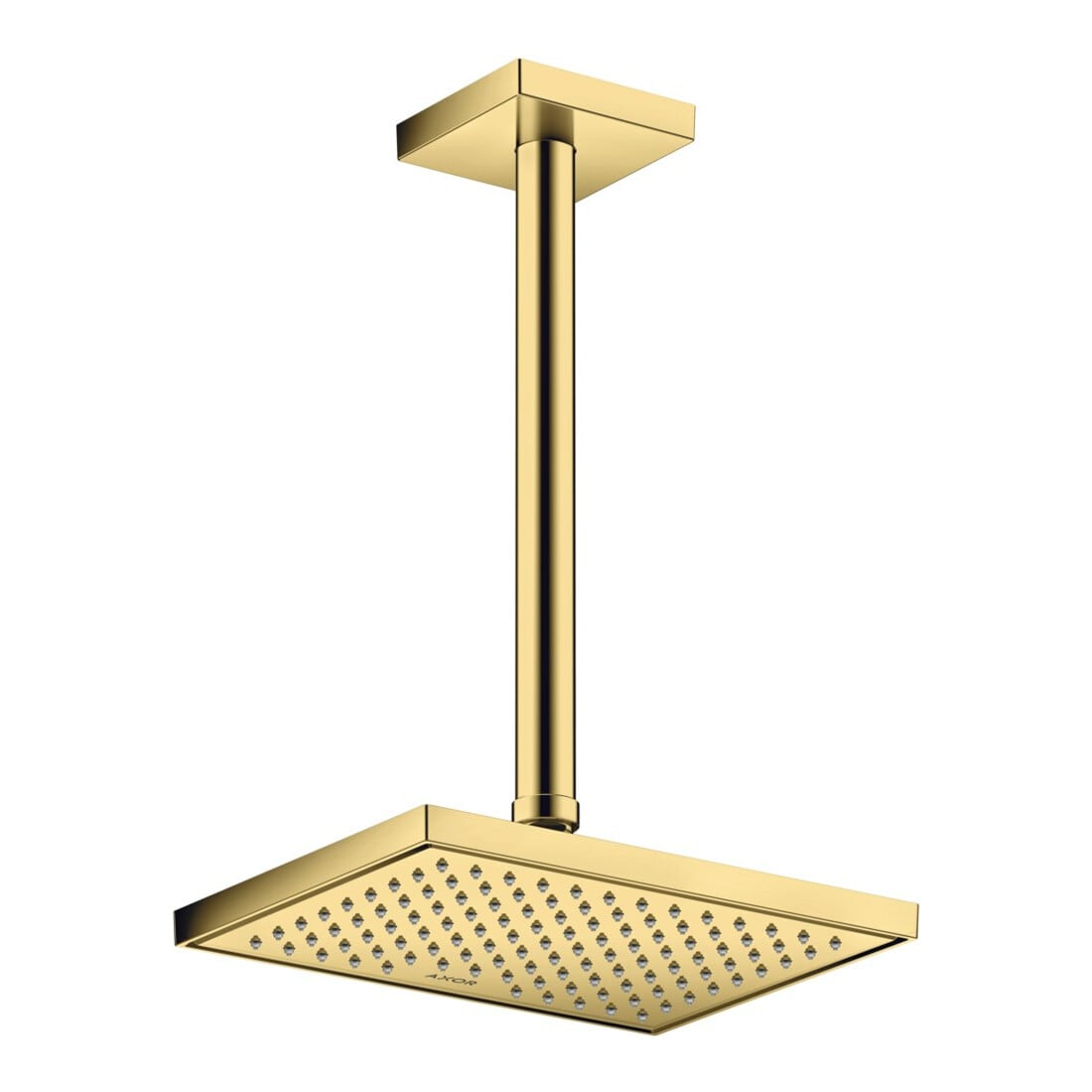 hansgrohe Deckenanschluss 300mm, polished gold optic, eckig