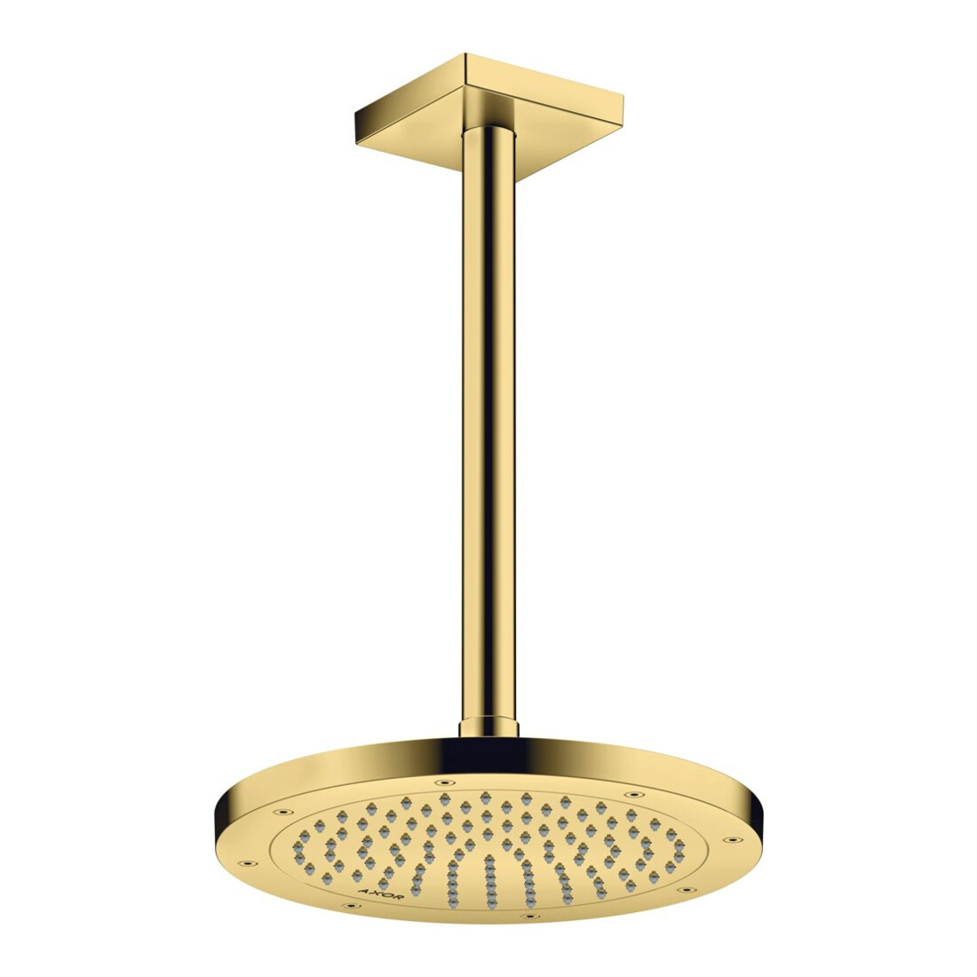 hansgrohe Deckenanschluss 300mm, polished gold optic, eckig