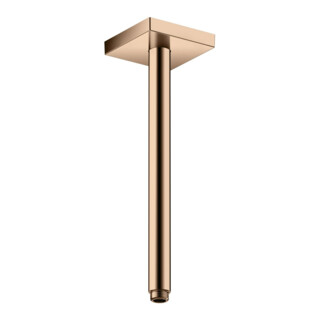 hansgrohe Deckenanschluss 300mm, polished red gold, eckig