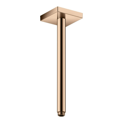 hansgrohe Deckenanschluss 300mm, polished red gold, eckig
